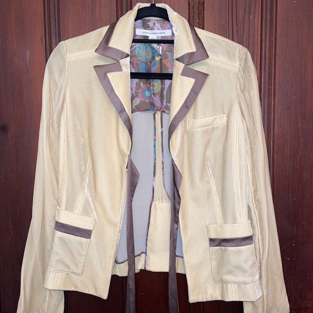 DVF velvet blazer